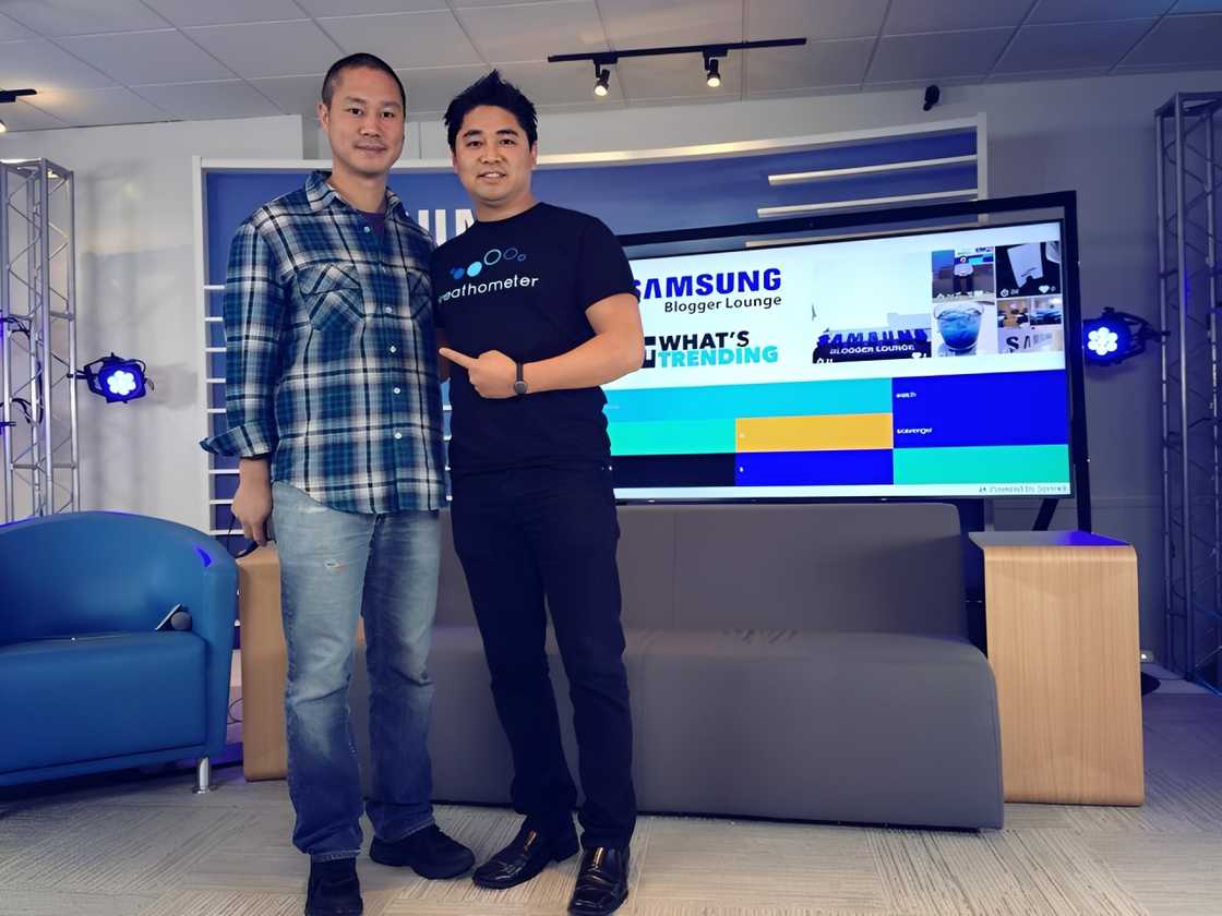 Breathometer CEO Charles Michael Yim and Tony Hsieh Breathometer CEO Charles Michael Yim and Tony Hsieh