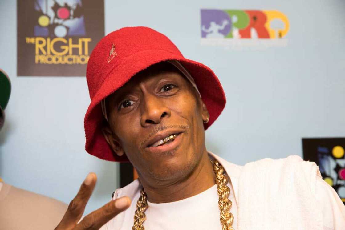 Rapper MC Shan at Chene Park in Detroit, Michigan Rapper MC Shan at Chene Park in Detroit, Michigan