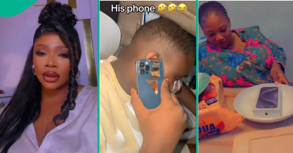 Nigerian man using broken phone buys iPhone 15 Pro Max for wife