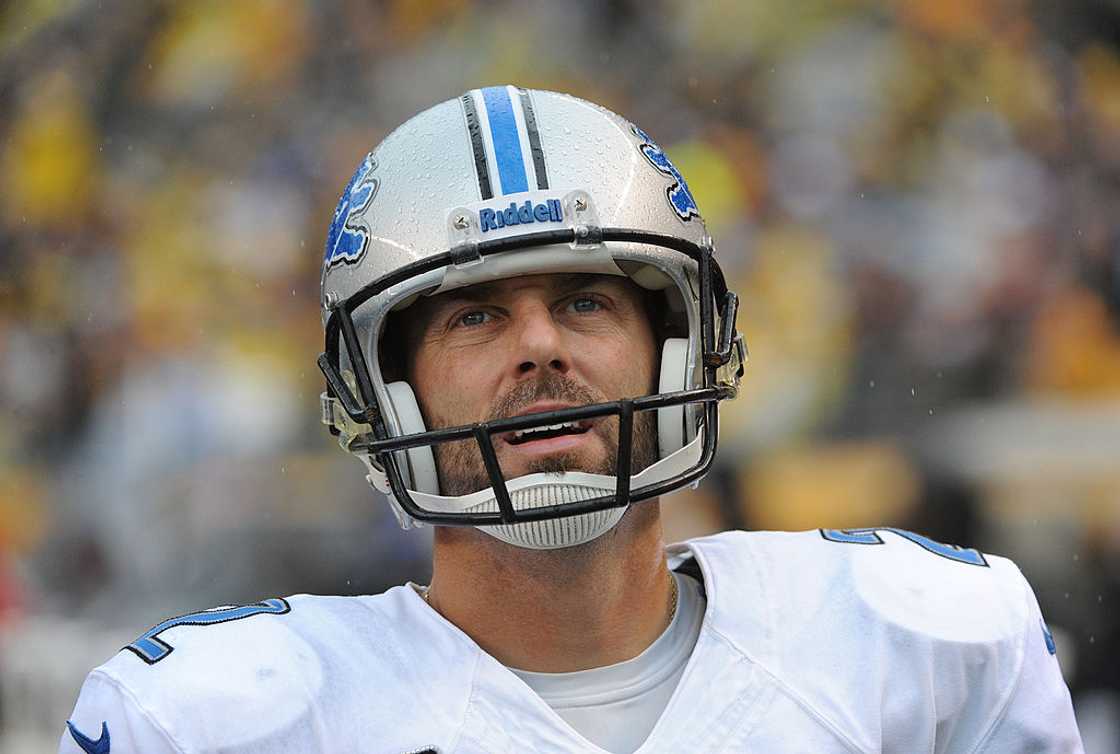 David Akers looks on during a past game against the Pittsburgh Steelers