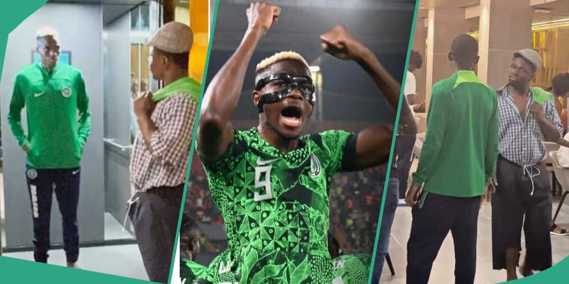 Man dresses raggedly to prank Super Eagles stars Man dresses raggedly to prank Super Eagles stars