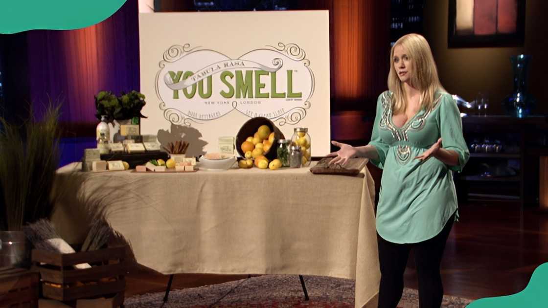 The entrepreneur Megan Cummins on Shark Tank Season 3.