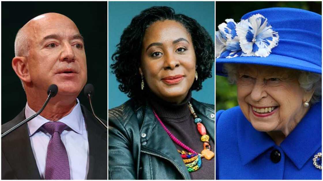 Queen Elizabeth's death/Anya Uju and Jeff Bezos reacted.