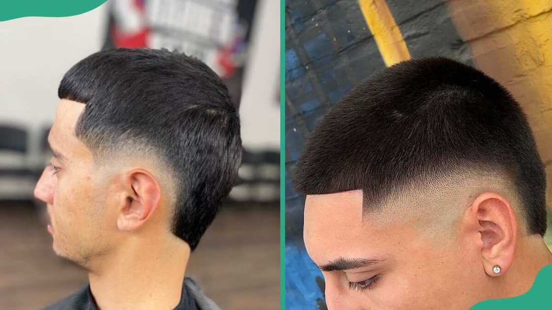 Low burst fade with straight hair Low burst fade with straight hair