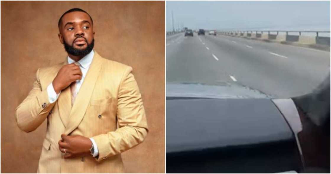 Williams Uchemba on 3rd mainland bridge Williams Uchemba on 3rd mainland bridge