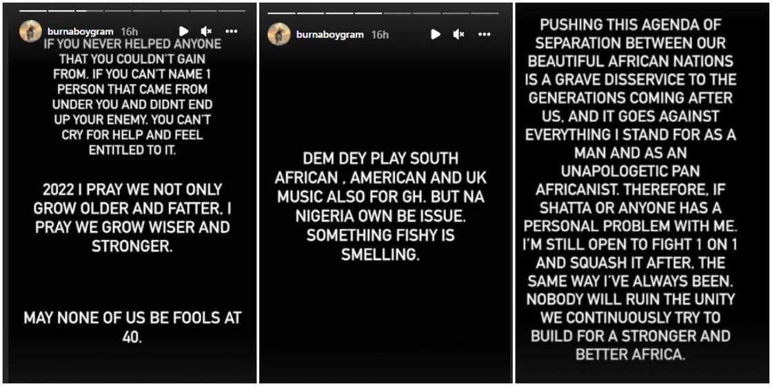 Burna Boy to fight Shatta Wale, Stonebwoy apologises Burna Boy to fight Shatta Wale, Stonebwoy apologises