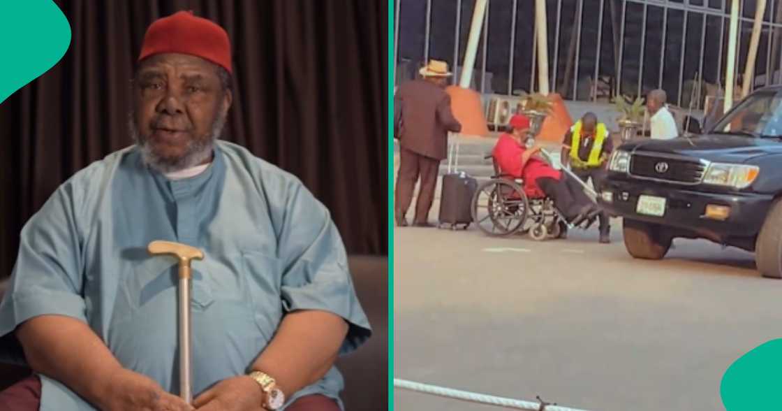 Video of Peter Edochie being pushed in wheelchair raises concern Video of Peter Edochie being pushed in wheelchair raises concern