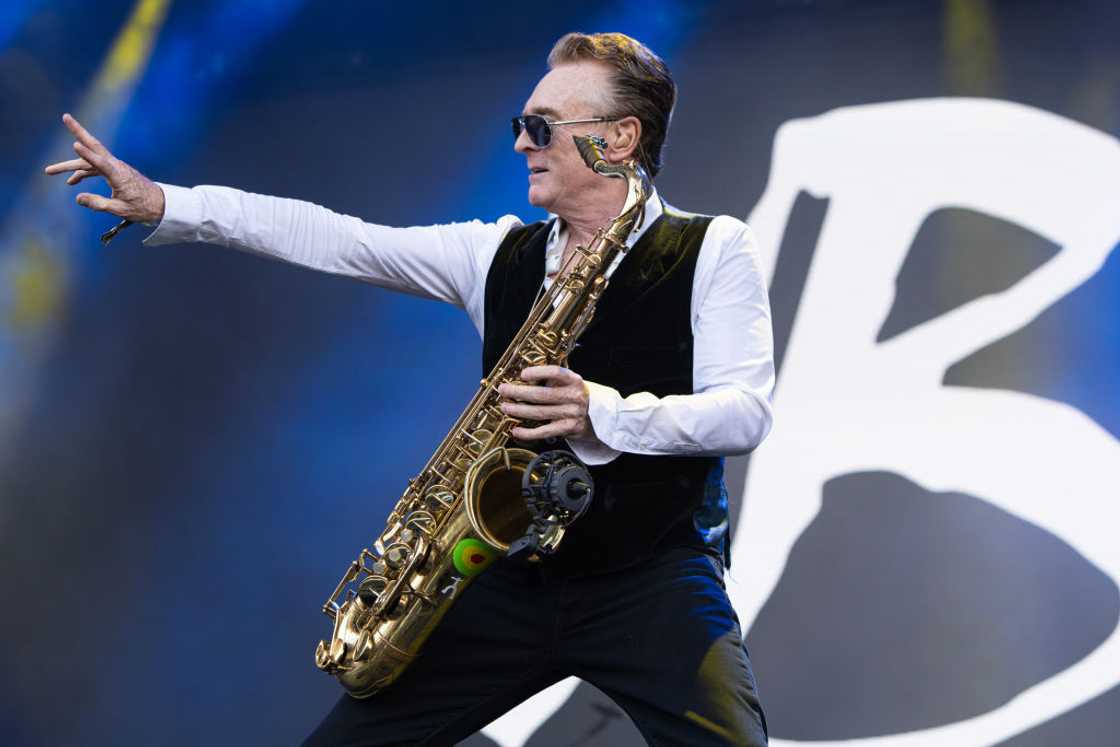 UB40's Brian Travers performs at a live concert UB40's Brian Travers performs at a live concert