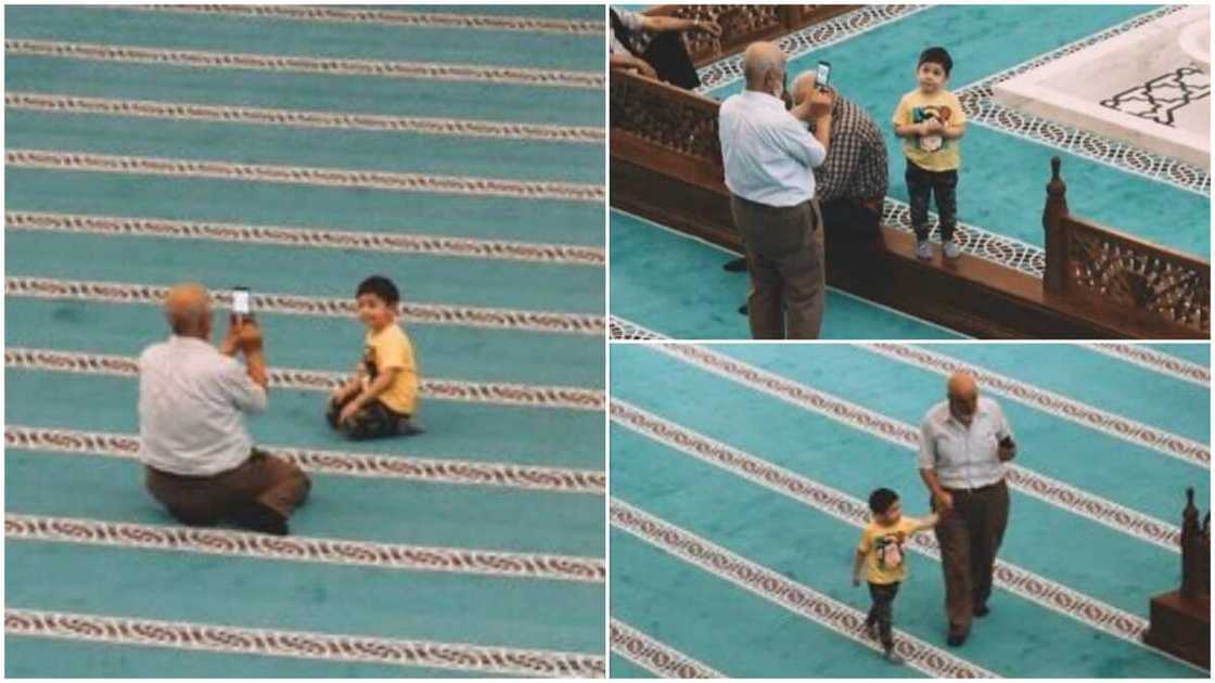 Photos of grandpa spending quality time with his grandkid go viral, stir reactions Photos of grandpa spending quality time with his grandkid go viral, stir reactions