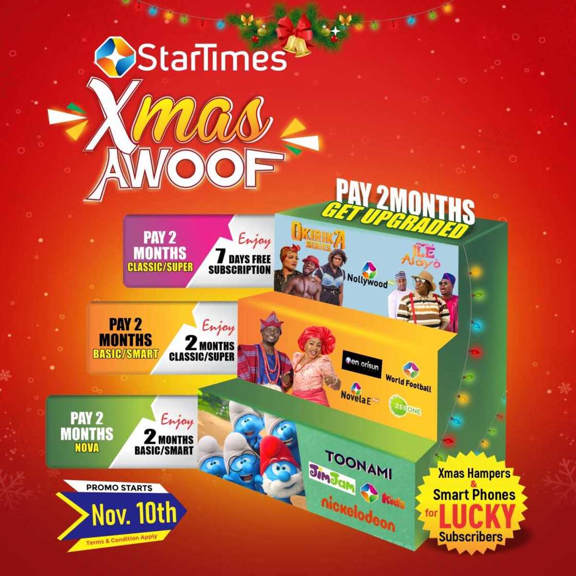 StarTimes Announces ‘X-mas Awoof’ Promo to Enrich Family Fun Moments StarTimes Announces ‘X-mas Awoof’ Promo to Enrich Family Fun Moments