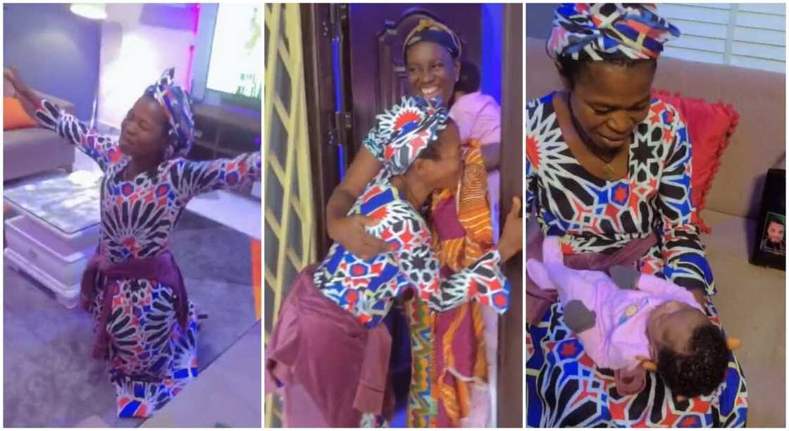 Photos of joyous moment Nigerian mum arrived in Ghana for Omugwo. Photos of joyous moment Nigerian mum arrived in Ghana for Omugwo.