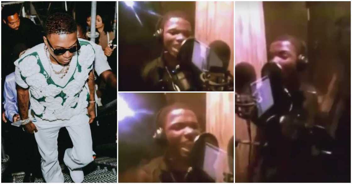Wizkid's hustling days. Wizkid's hustling days.