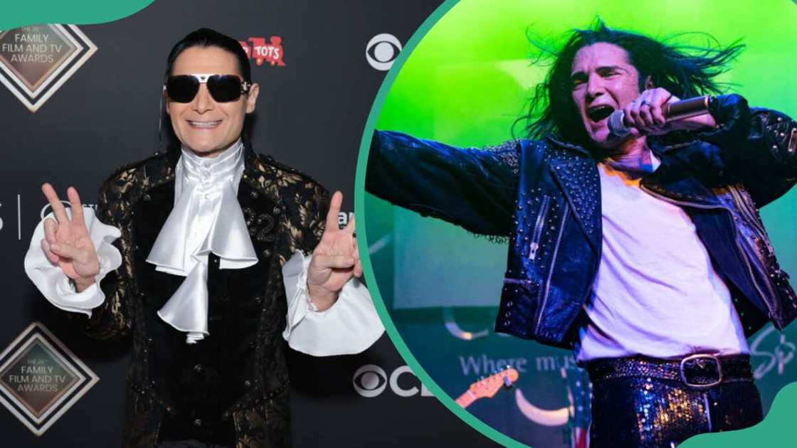 Corey Feldman during the 26th Annual Family Film And TV Awards (L). The singer performin onstage(R)