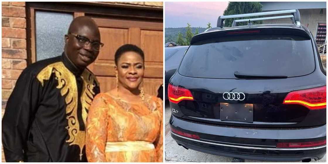 Mr Latin becomes emotional as wife surprises him with car gift for 55th birthday Mr Latin becomes emotional as wife surprises him with car gift for 55th birthday