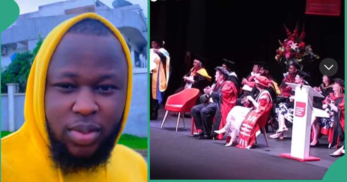 Nigerian student makes popular unionism chants abroad.