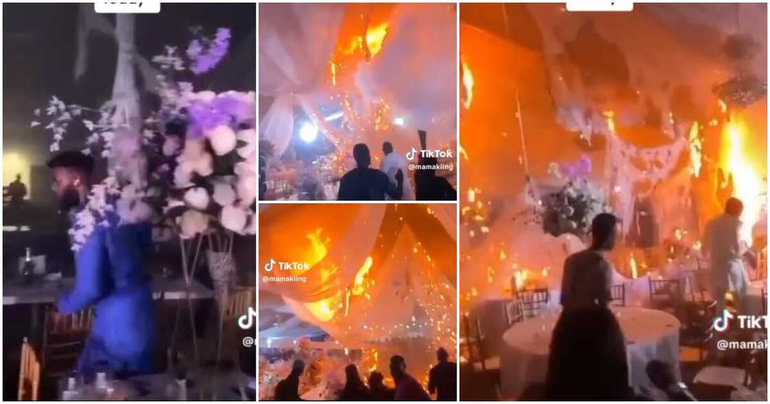 Fire break out, guests run, wedding reception Lagos, toast Fire break out, guests run, wedding reception Lagos, toast