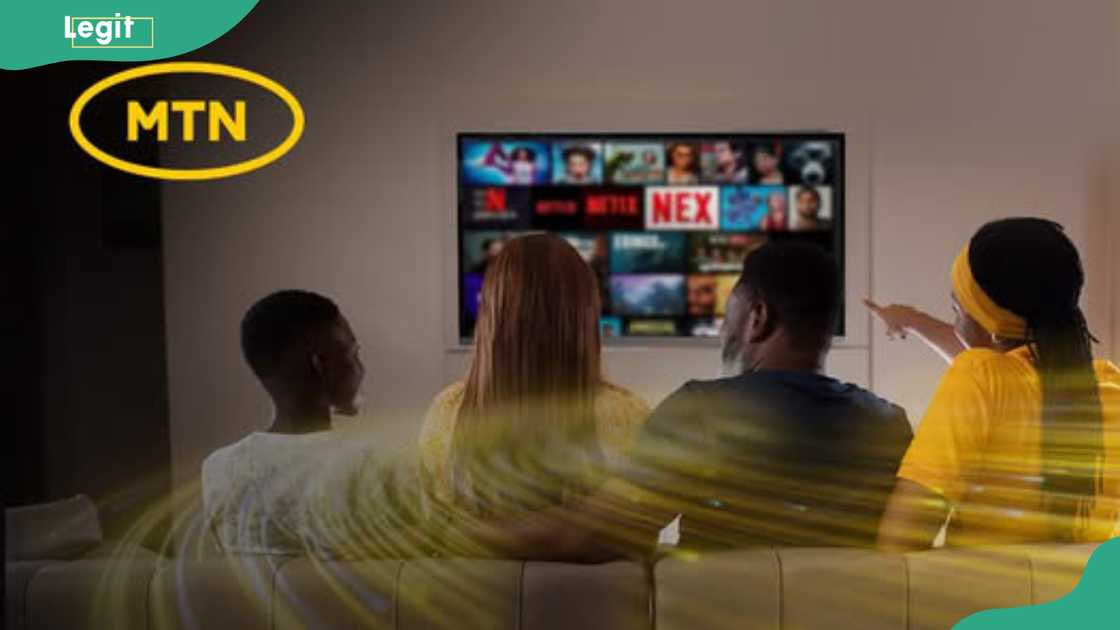 People watching a movie on Netflix