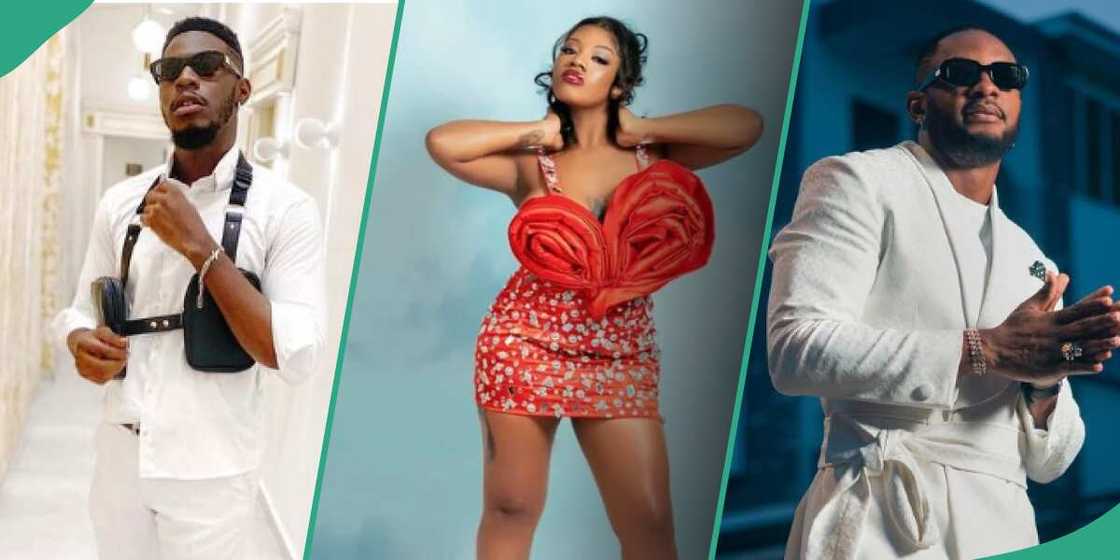 BBNaija stars Soma, Angel and Cross