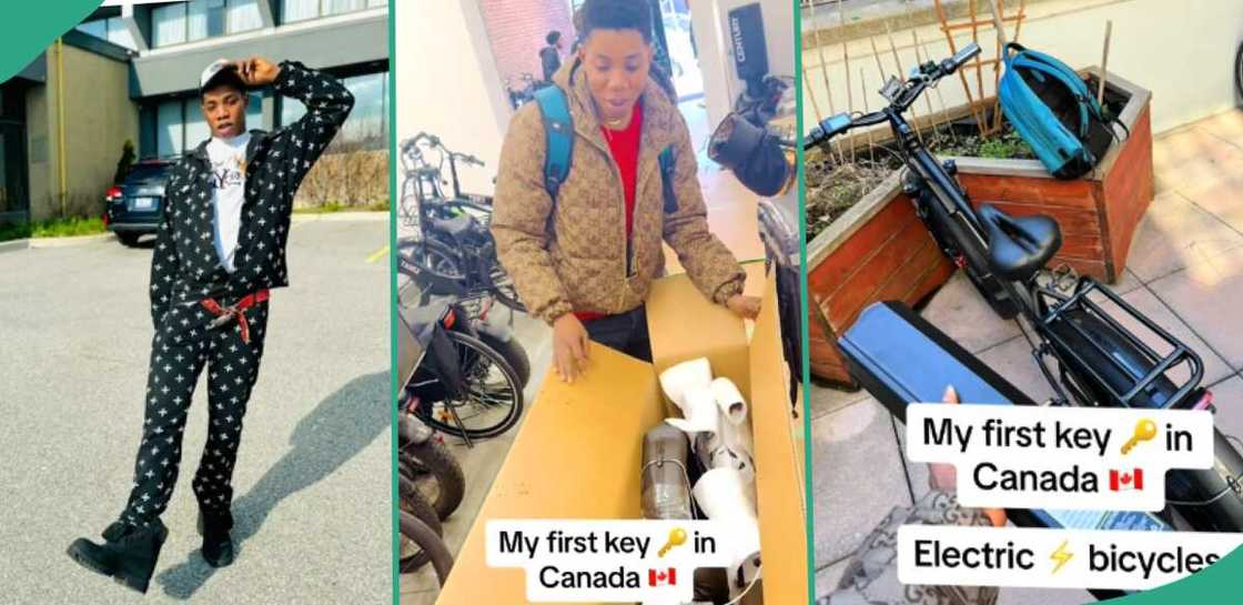 Man rejoices as he buys electric bicycle after moving to Canada, shows it off online Man rejoices as he buys electric bicycle after moving to Canada, shows it off online