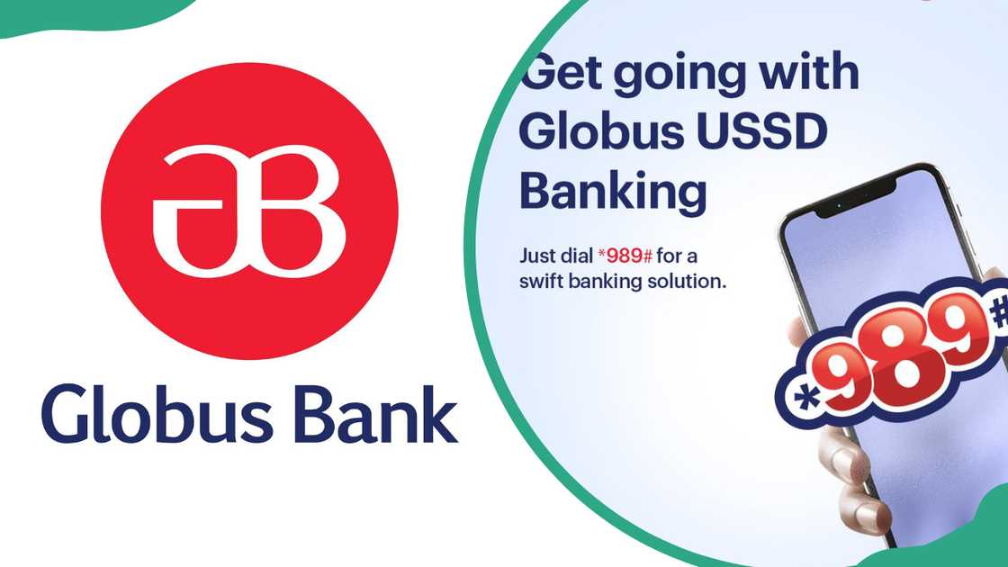 Globus Bank logo and USSD code