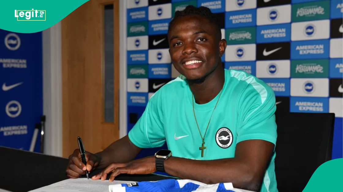 Zadok Yohanna signing his Brighton & Hove Albion contract. Photo by Brighton & Hove Albion Zadok Yohanna signing his Brighton & Hove Albion contract. Photo by Brighton & Hove Albion