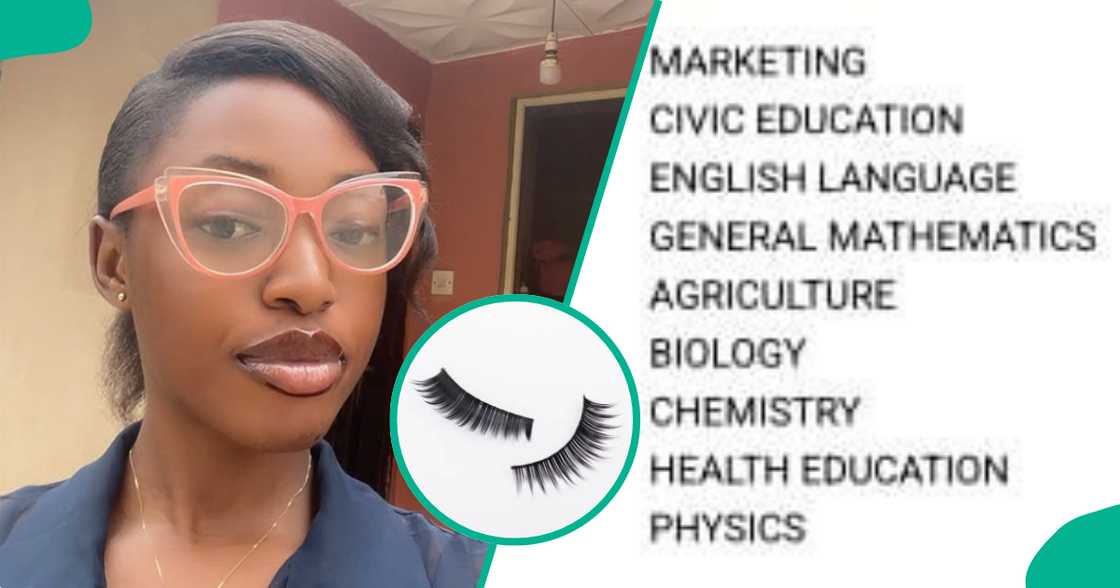 Eyelash technician posts her examination result online.