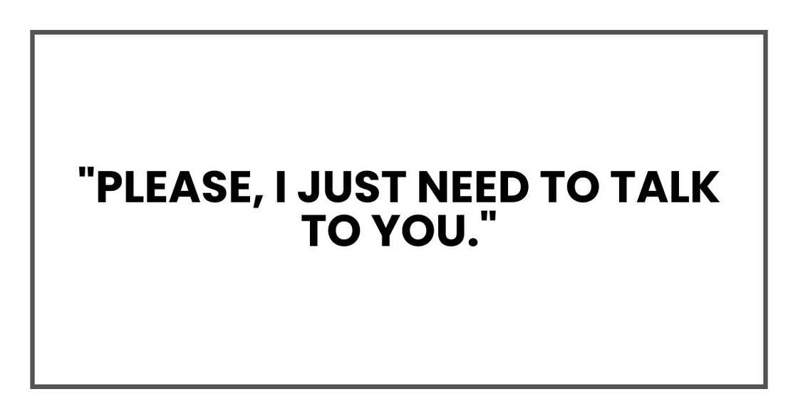 "Please," she whispered, gripping her purse with white-knuckled hands. "I just need to talk to you." "Please," she whispered, gripping her purse with white-knuckled hands. "I just need to talk to you."