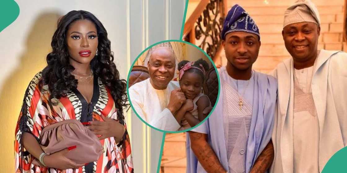 Sophia Momodu, Davido’s dad and Imade Adeleke, Davido and his father Sophia Momodu, Davido’s dad and Imade Adeleke, Davido and his father