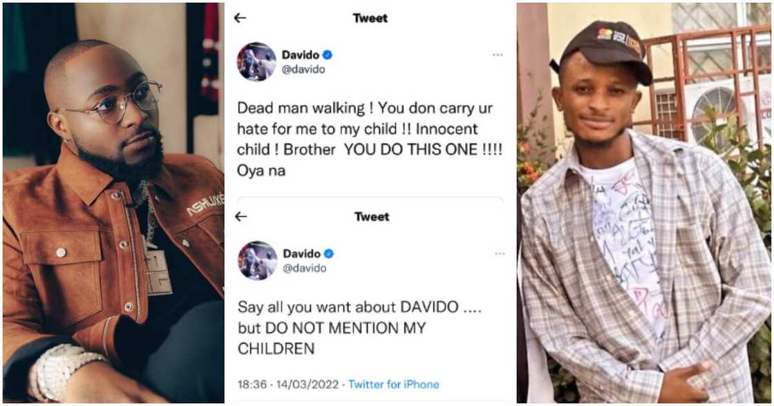 Davido threatens Twitter troll Mista Mdee Davido threatens Twitter troll Mista Mdee