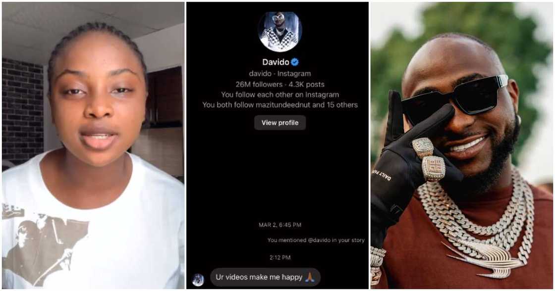 Davido follows female fan, slides into her DM Davido follows female fan, slides into her DM