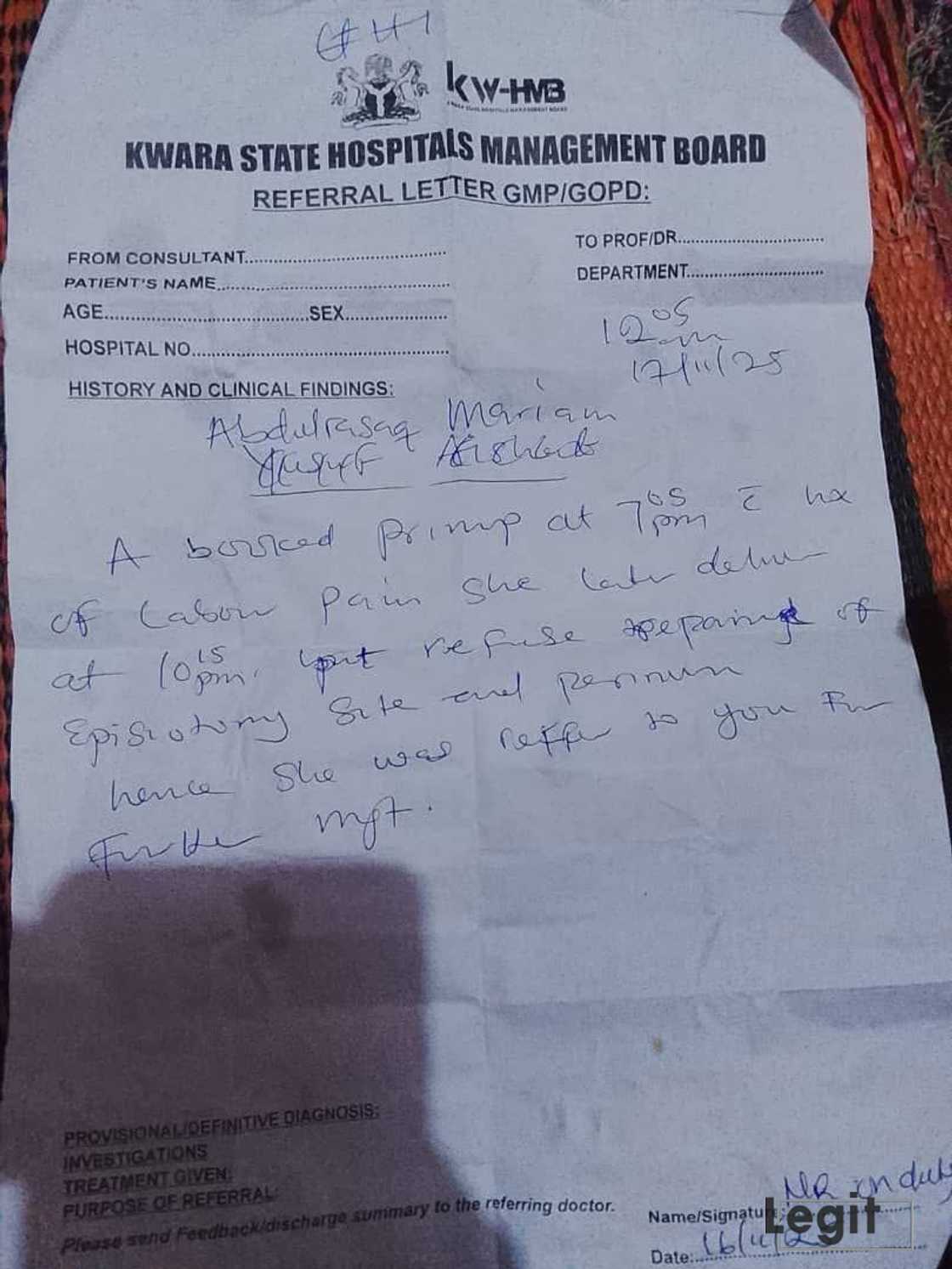 Disturbing details surface after a newborn dies and the mother is severely hurt in an alleged negligence case in Kwara.