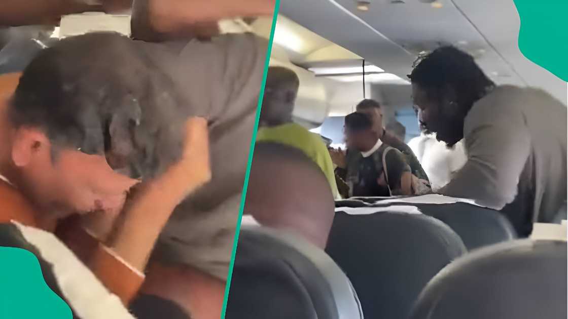 Oyibo man caught on camera during VeryDarkMan, Mr. Jollof fight Oyibo man caught on camera during VeryDarkMan, Mr. Jollof fight