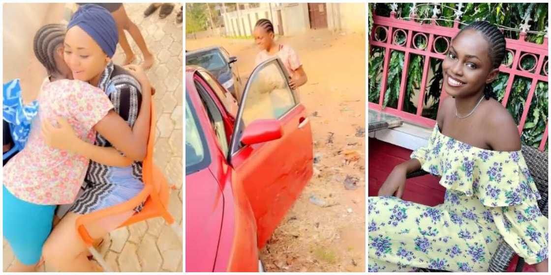 Photos of Regina Daniels and her younger sister, Destiny.