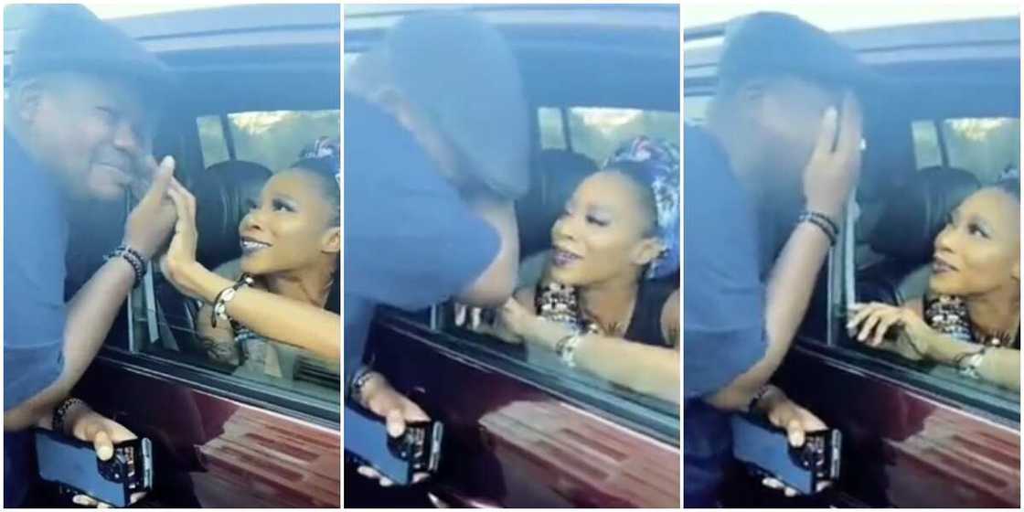 comedian Mr Macaroni and actress Nse Ikpe-Etim comedian Mr Macaroni and actress Nse Ikpe-Etim