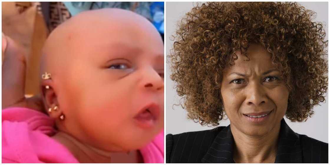 Baby with 6 earring holes Baby with 6 earring holes