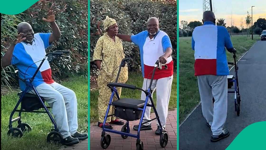 A Nigerian family living in the UK shared a heartwarming TikTok video of their elderly grandparents enjoying an evening walk A Nigerian family living in the UK shared a heartwarming TikTok video of their elderly grandparents enjoying an evening walk