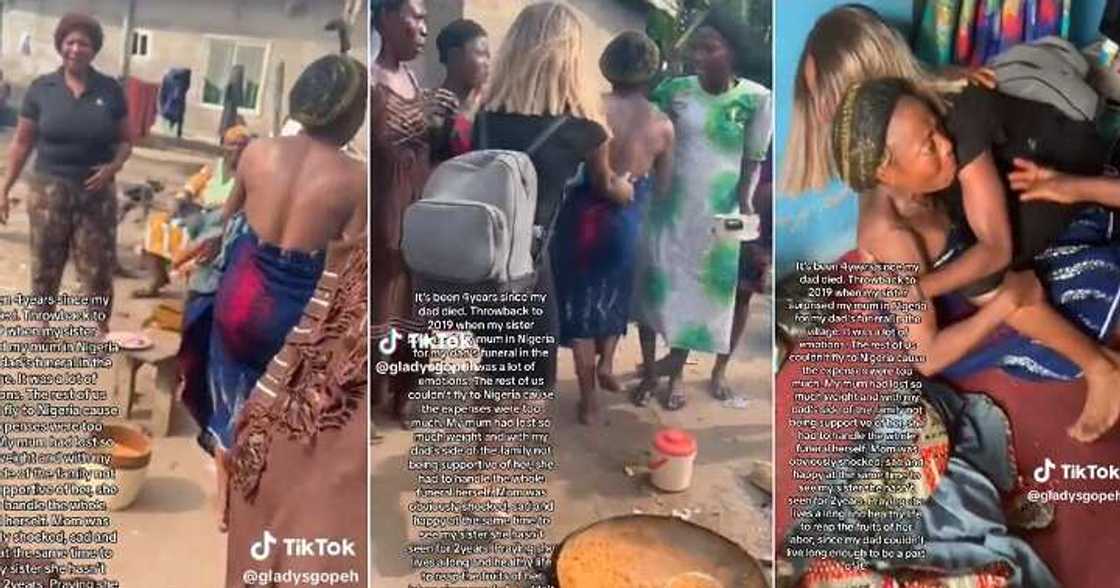 Widow in tears, runs off as daughter returns during dad's funeral Widow in tears, runs off as daughter returns during dad's funeral