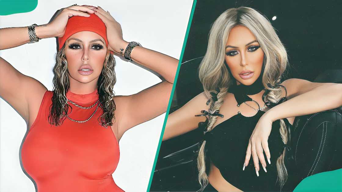 Aubrey O'Day posing for the camera Aubrey O'Day posing for the camera