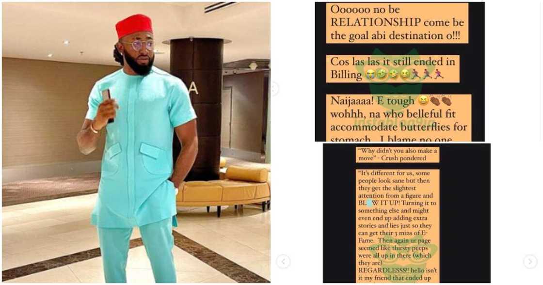 Uti Nwachukwu shares a conversion he had with his crush