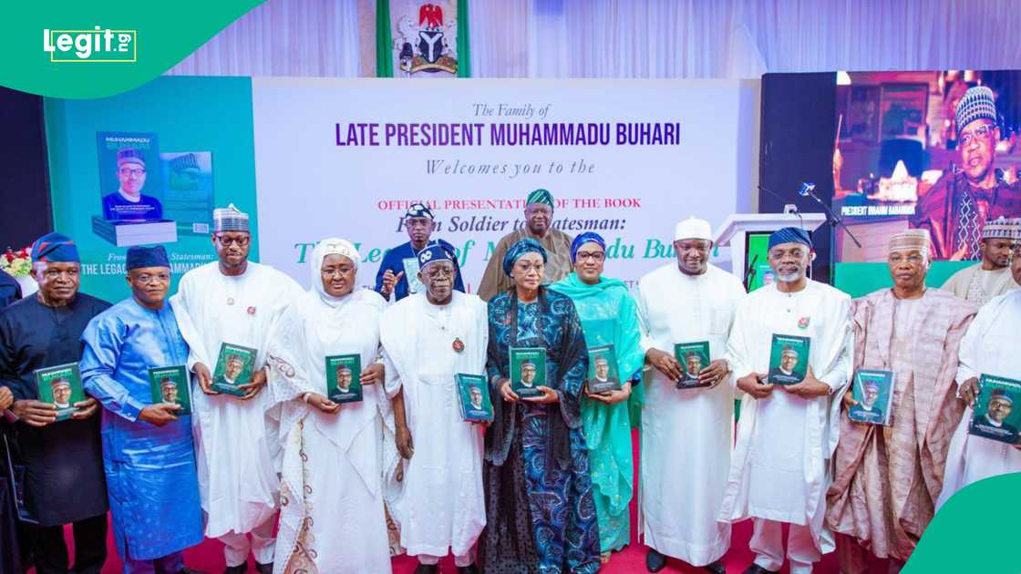 President Bola Tinubu unveils book in honour of late Muhammadu Buhari President Bola Tinubu unveils book in honour of late Muhammadu Buhari