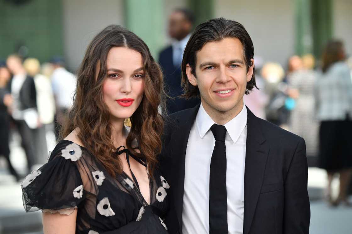 Keira Knightley and James Righton in Paris, France.