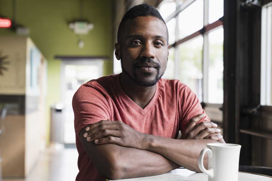 An attentive man in a conversation