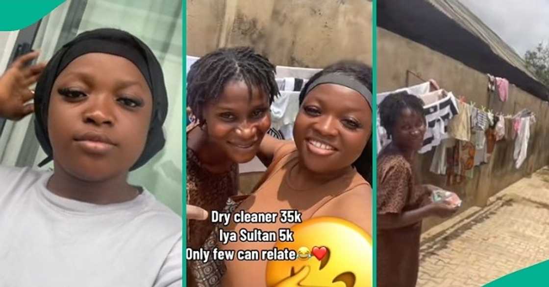 Lady pays a woman N5k to wash her clothes. Lady pays a woman N5k to wash her clothes.