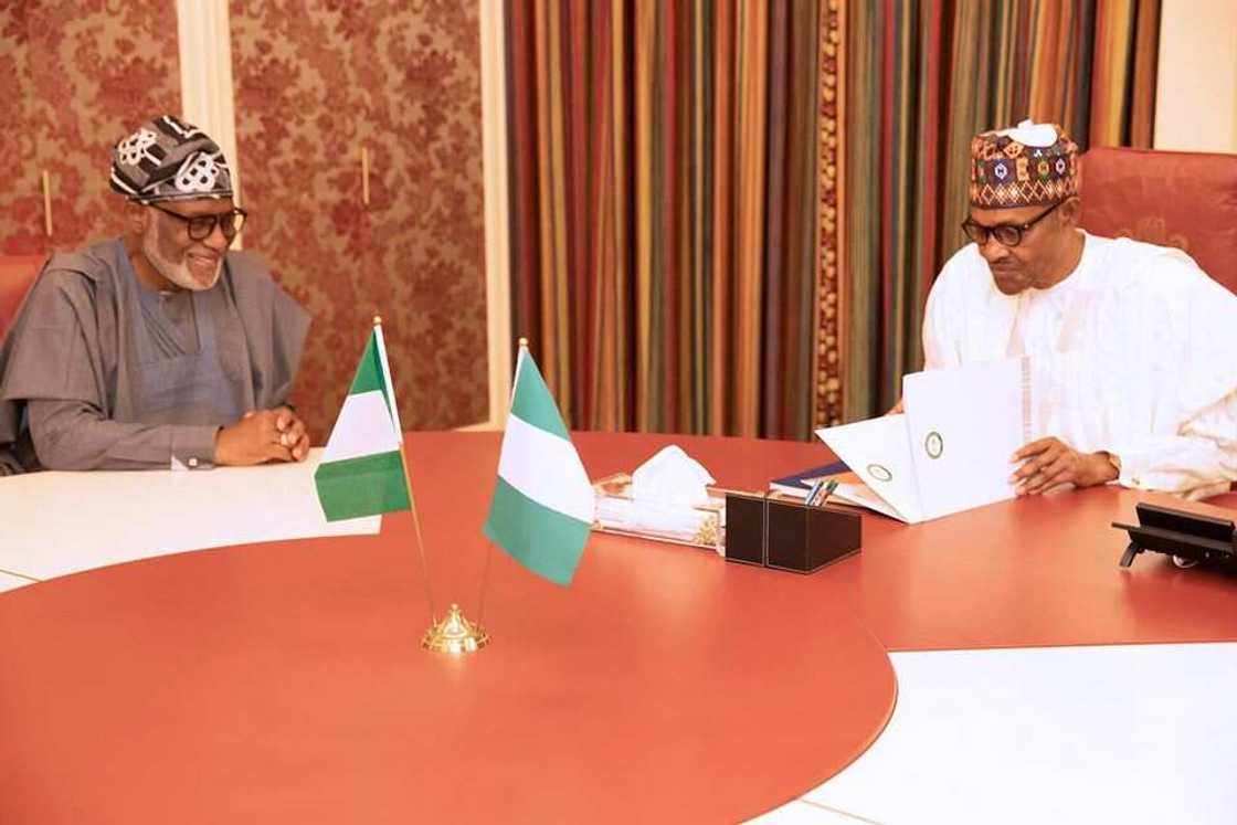 Amotekun: Buhari, Akeredolu meet in Aso Villa Amotekun: Buhari, Akeredolu meet in Aso Villa