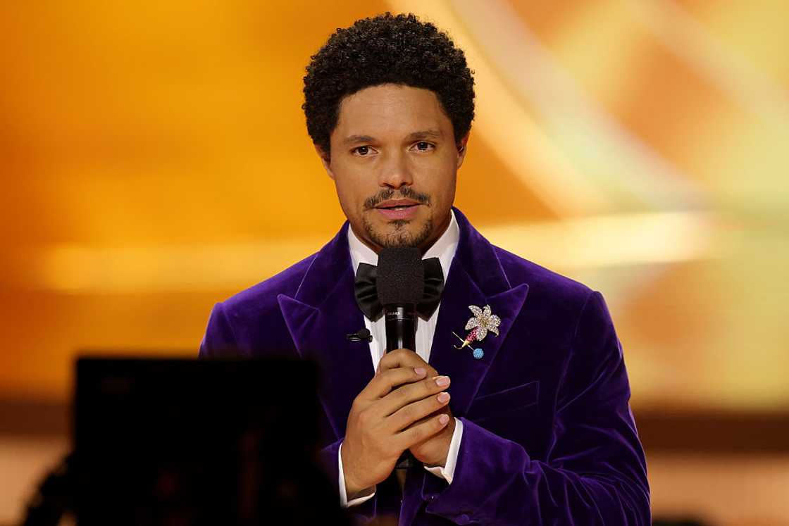 Host Trevor Noah speaks onstage during the 68th GRAMMY Awards Host Trevor Noah speaks onstage during the 68th GRAMMY Awards