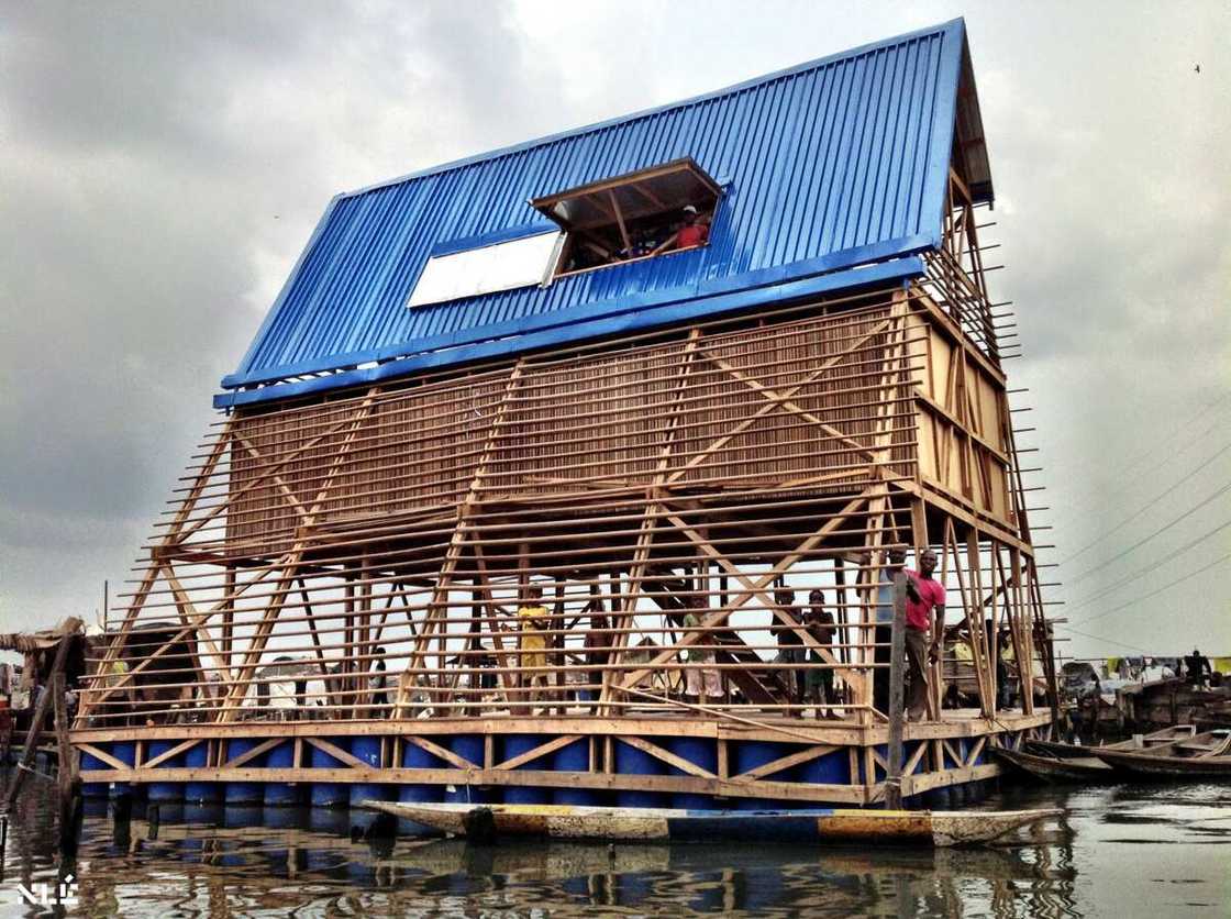 Makoko Floating School: Nigerian architect Kunle Adeyemi constructs floating buildings on water