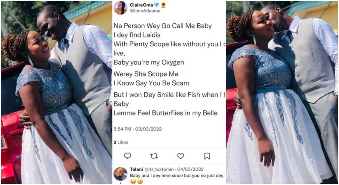 Photos of a couple who met on Twitter. Photos of a couple who met on Twitter.