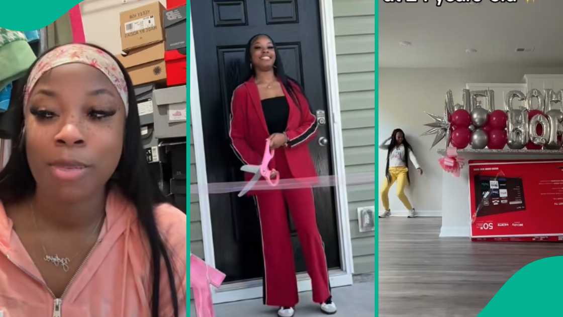 Lady buys her own house at the age of 24. Lady buys her own house at the age of 24.