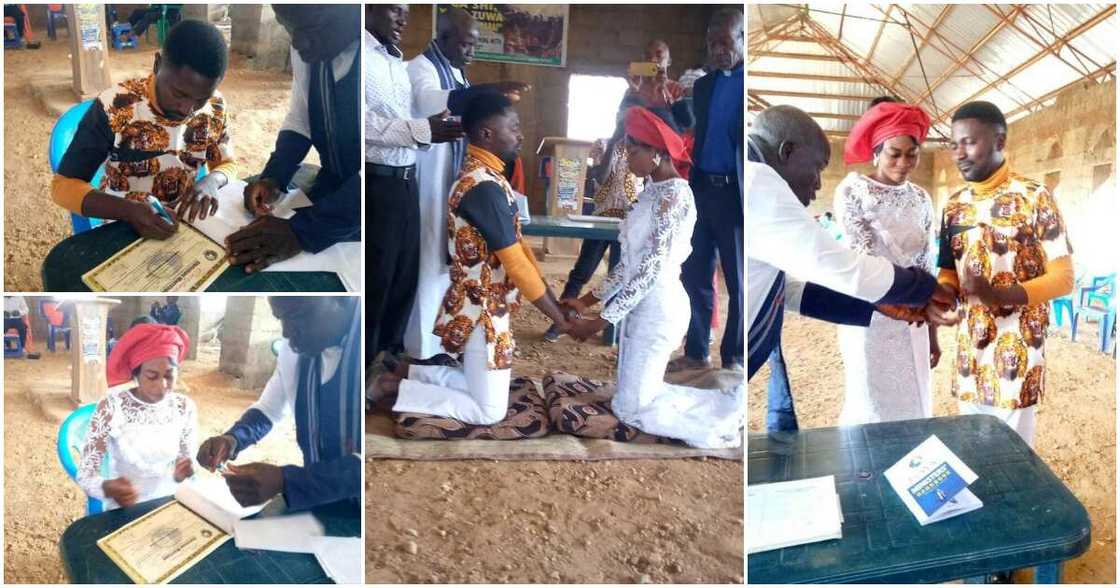 Simple Nigerian wedding, church wedding, simple clothes, Sunday service Simple Nigerian wedding, church wedding, simple clothes, Sunday service
