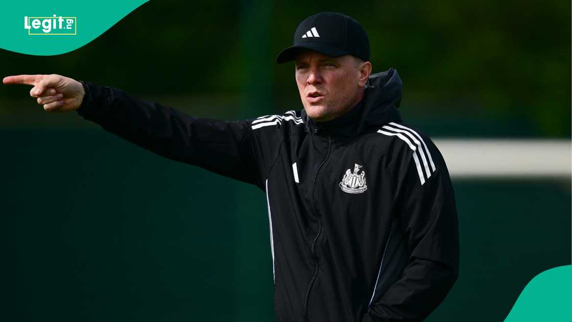 Eddie Howe, Arsenal, Newcastle United, Emirates Stadium, Premier League. Eddie Howe, Arsenal, Newcastle United, Emirates Stadium, Premier League.